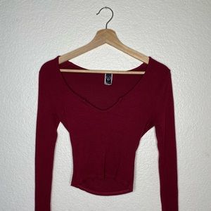 Windsor Red Long Sleeve Top